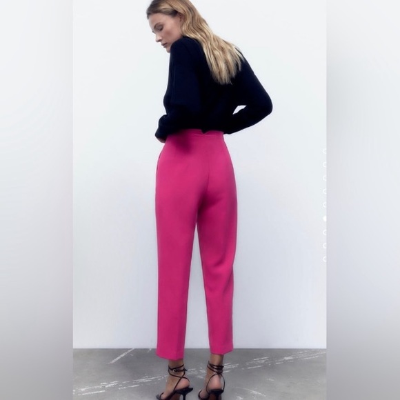 Zara High Waist Slim Fit Trousers - Picture 2 of 13